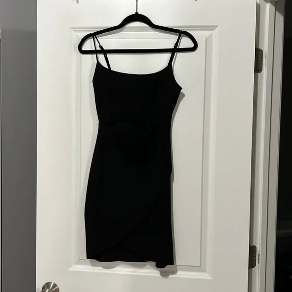 white christmas dresses Elegant Green Strap Satin Cut Out Midi Dress Open Back Tie-Up with Middle  Slit